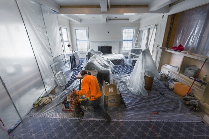 Some rooms become unusable during a remodel. (Photo by Frank Espich)